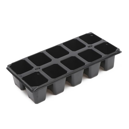 Cassette for seedlings, 10 cells of 100 ml, set of 5 pcs., Black-1