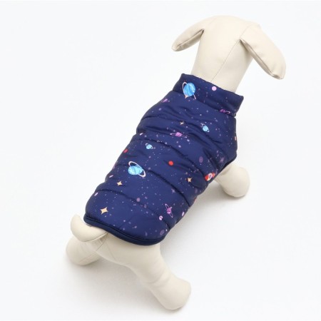 Dog jacket "Cosmos", size S, dark blue (DS 26, Osh 24, OG 34 cm)-2