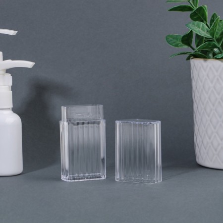 Organizer for storage, with a lid, 10.4 × 3.8 × 2.1 cm, the color is transparent-1