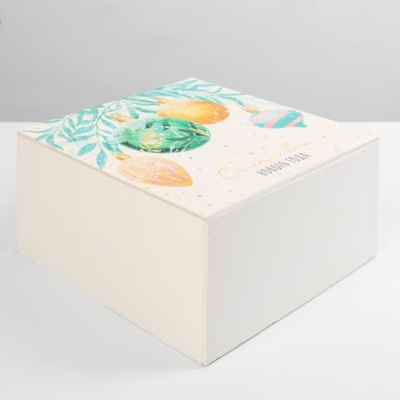 Wooden box "Christmas tree toys", 20 × 20 × 10 cm-4
