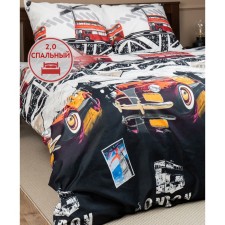 Постельное бельё 2 сп Amore Mio, размер 180х210 см, 175х215 см, 70х70 см - 2 шт