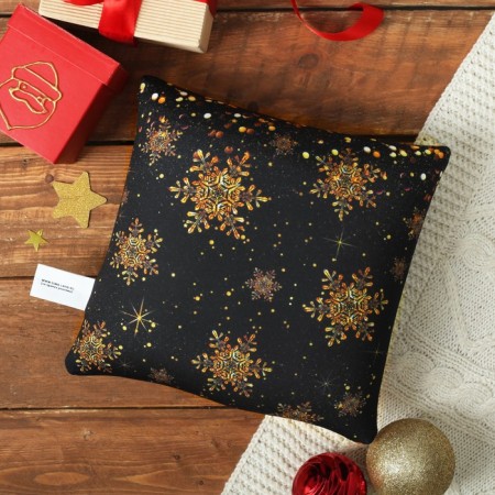 New Year's Antistress pillow of “magic happiness”, a golden deer, 23 x 23 cm.-3