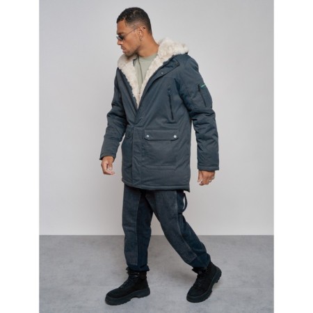 Winter male park, size 48, dark gray color-10