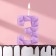 Candle for the cake "ice", number "3, lilac