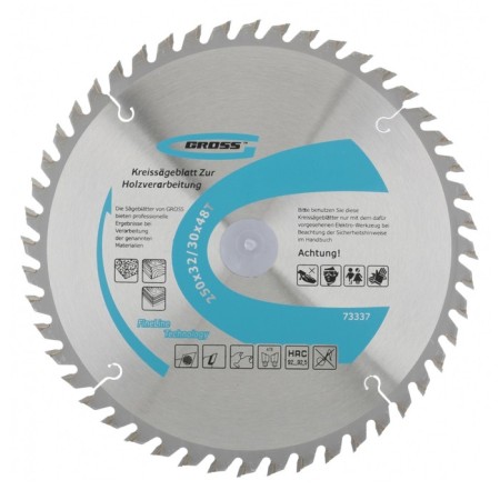 Woody wood disk GROSS, 250 x 32/30 x 48t