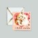 Postcard with the envelope "I love you", embossing, 7 x 7 cm