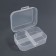 Organizer for storage, with a lid, 4 sections, 12 × 9 × 4.5 cm, the color is transparent