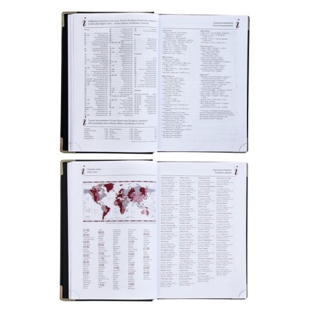 Diary half -dated A5+, 208 BOSS sheets, solid cover, artificial leather, gold cut, brown-4