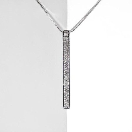 Piece "Date" Plave, white color in silver, l = 70 cm