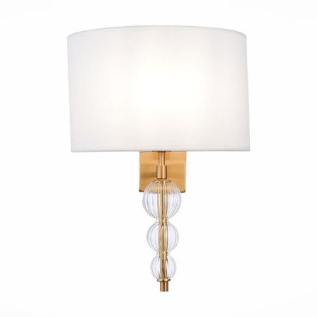 Wall lamp EVOLUCE. Sle105711-01. Ramer. 1x40 W, E14, 28x39 cm, brass color, transparent-4