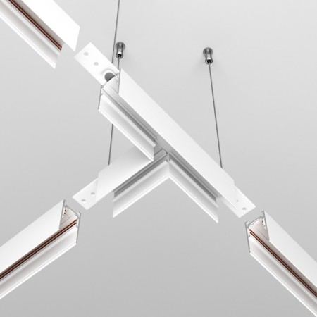 Connector T-shaped for the Technical Trahnical Tract-41W, 17.4x10x5.2 cm, white color, white-3