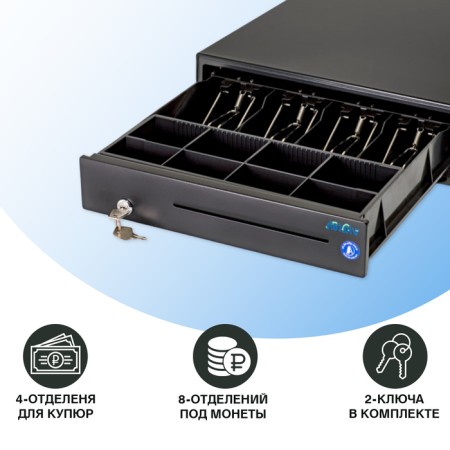 Fort 4K cash box, electromechanical, black color-1