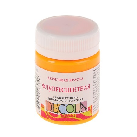 Acrylic paint FLUO 50 ml, ZHK Decola, fluorescent orange, 4328315-6