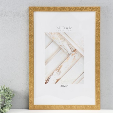 Photo frame Plastic "Mira" 40x60 cm, 651618 gold (plastic screen)