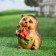 Garden figure "Hedgehog with flowers" 12x11x15cm