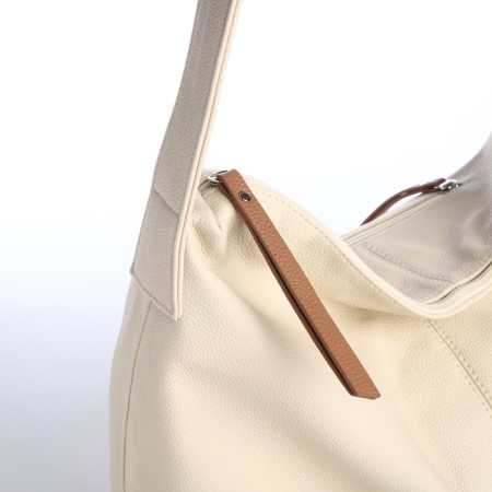 Women's bag with lightning, beige color-3