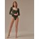 Body Female Scollatura Quadrata, Size XL, Olive color