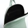 Women's backpack made of artificial leather with lightning, 2 pockets, green color