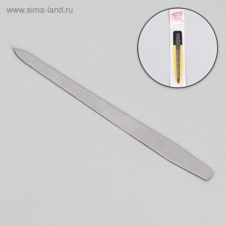Metal file for nails, 13.5 cm, in a case, silver color-1