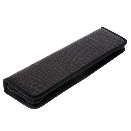 Penal for brushes, 390 x 120 mm, 5k390 "inspiration", leatherette, anaconda print, brown