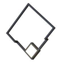 Wall lamp Mantra Boutique, Led, 1370lm, 3000k, 400x75x400 mm, black color