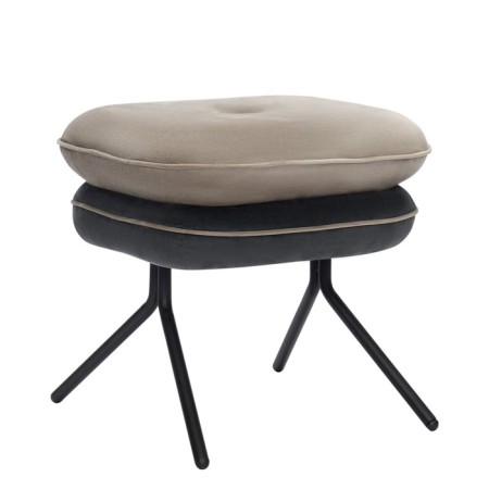 PEA PEA, 497 × 403 × 425 mm, velor, beige color / dark gray