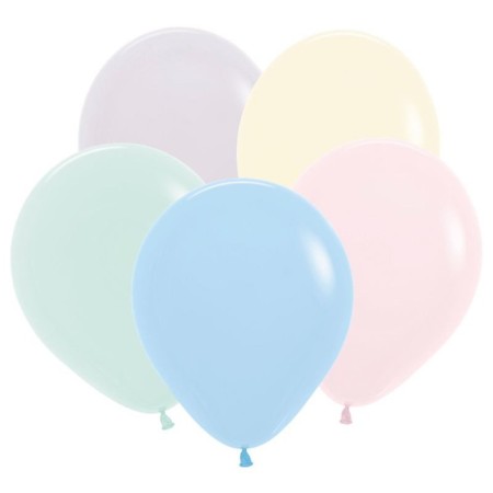 Latex ball 12 ", pastel, pasta, set of 100 pcs., Mix