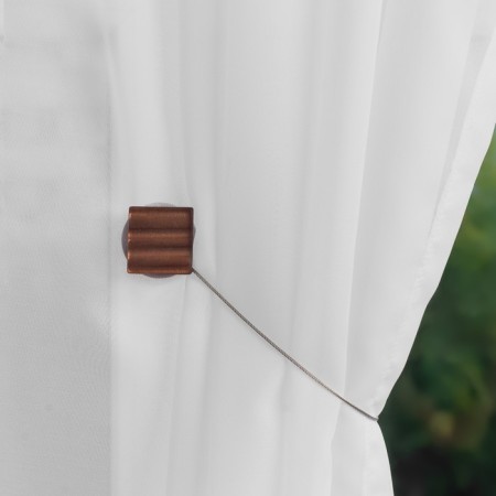 Picking for curtains “Circle and square”, D = 4 cm, 3.5 × 3.5 cm, brown color-2