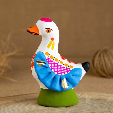 Dymkovo toy "Duck", 10 cm, mix-3