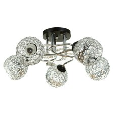 Roxanne chandelier 5he27 40w Black-chromium 60x60x27 cm Bayerlux