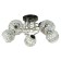 Roxanne chandelier 5he27 40w Black-chromium 60x60x27 cm Bayerlux
