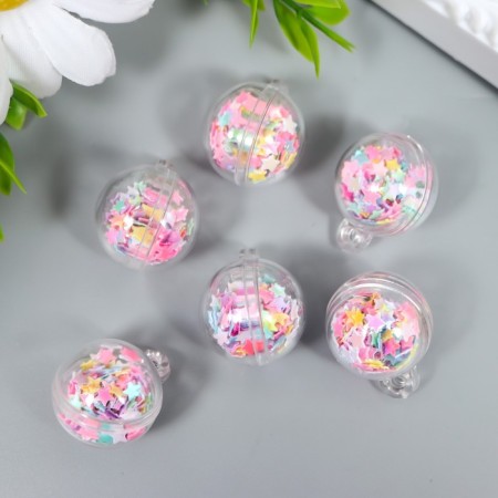 Suspension for creativity Plastic "Ball - Stars" 2.5x2 cm-1