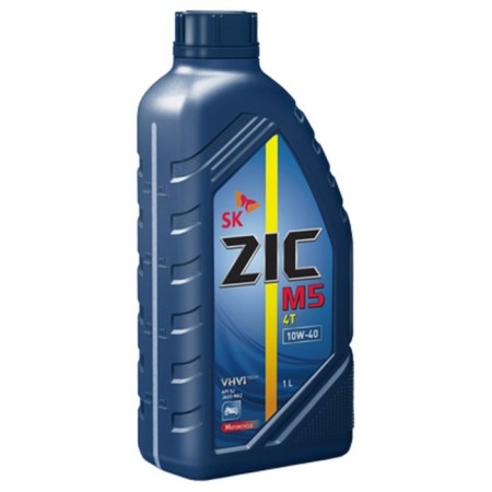 Motor oil zic M5 4T 10W-40, API SM JASO MA2, semi-synthetic, 1 liter
