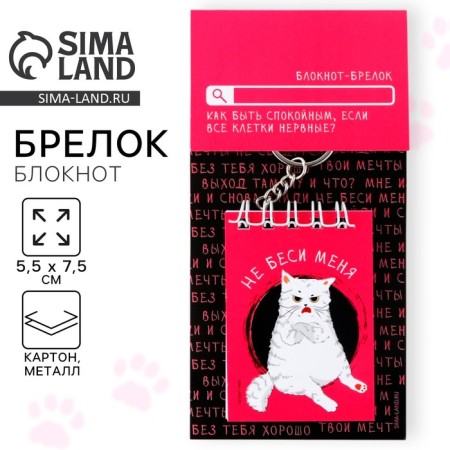 Keychain for keys, notebook "Do not take me me", 5.5 x 7.5 cm