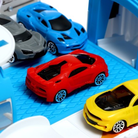 Airplane - Parking "Air Base", with 4 cars and helicopter-11