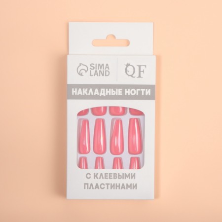 Poaring Faluses, 12 pcs, with adhesive plates, ballerina shape, pink-4