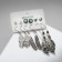 Earrings set of 6 pairs "hippies" Dreams Clover, colored in black silver