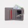 Women's wallet on the button, gray color