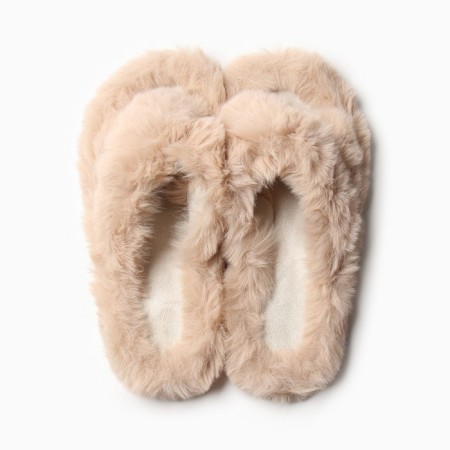 Women's slippers with an open nose size 37, beige color-14