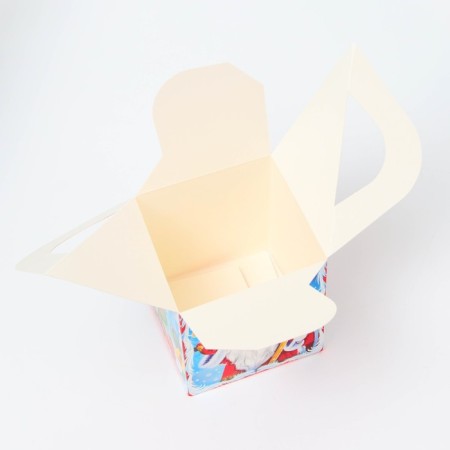 New Year. Gift box New Year's cube is a large "sweet couple" with animation 12 x 12 x 12 cm.-4