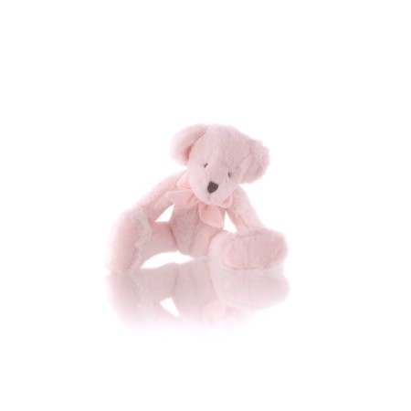 Gulliver soft toy Bear with a bow, pink color, 28 cm