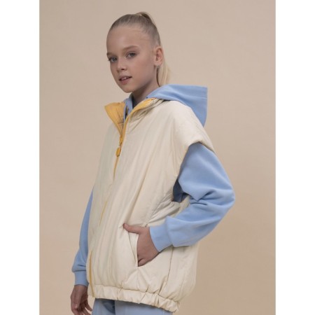 Vest for girls, height 116 cm, yellow color-14