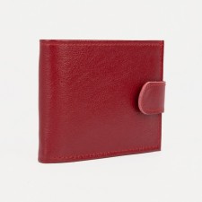 Women's wallet on the Textura button, red color