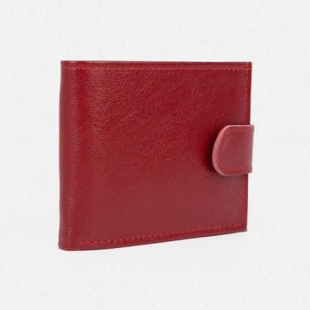 Women's wallet on the Textura button, red color