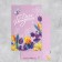 Congratulatory card with an envelope for money "Happy Birthday" Flowers, 19x29cm