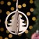 Wooden toy on the Christmas tree "Christmas tree", ball, diameter 8 cm