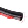 Door sealing into a car, r-shaped, self-adhesive, 3 m, black