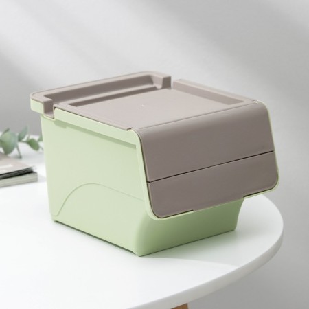 Plastic container for storage with a lid-regiment, 17 × 11 × 11 cm, color mix-8