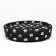 Lowcost Lyncost Round, Poplin, 40 x 40 x 12 cm, black with paws