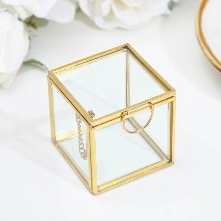 Casket for rings "Cube", 6x6x6 cm, glass-1